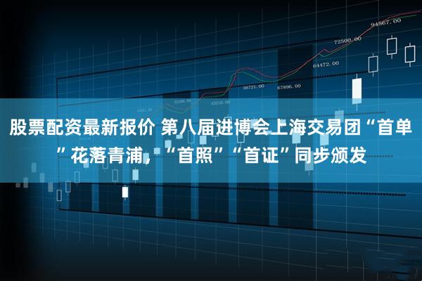 股票配资最新报价 第八届进博会上海交易团“首单”花落青浦，“首照”“首证”同步颁发