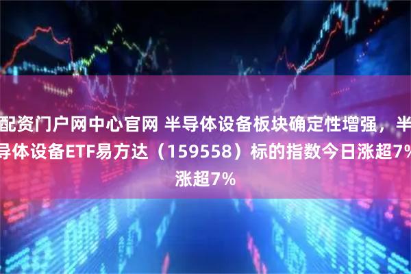 配资门户网中心官网 半导体设备板块确定性增强，半导体设备ETF易方达（159558）标的指数今日涨超7%